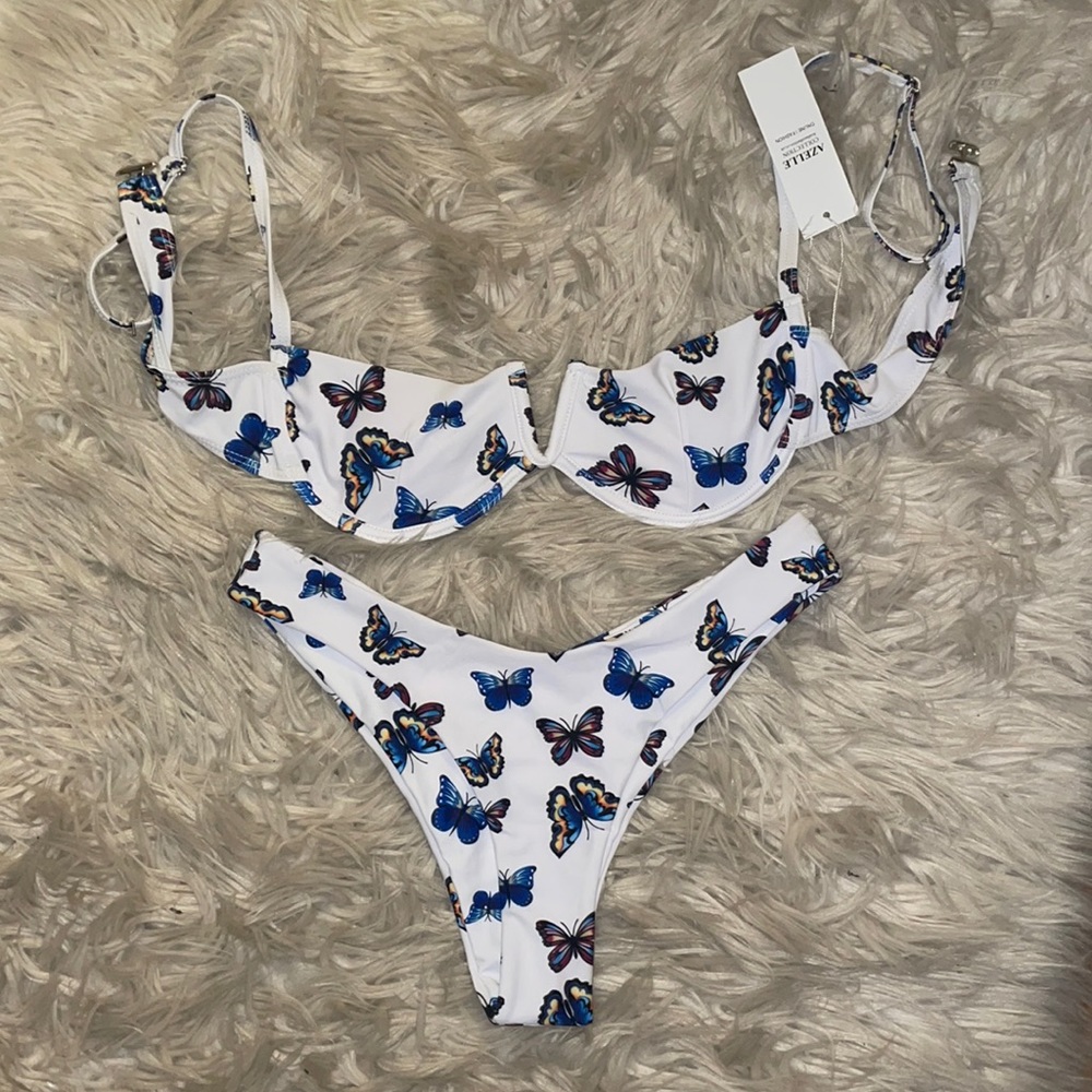 NWT Azelle Collection Butterfly Bikini
